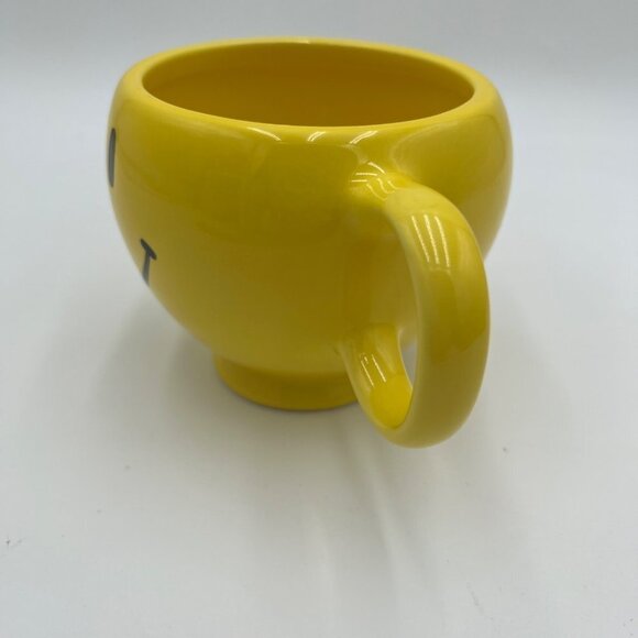 Teleflora USA Large Ceramic Yellow Smiley Happy Face Mug Coffee Cup 1970's Vinta - Picture 3 of 8